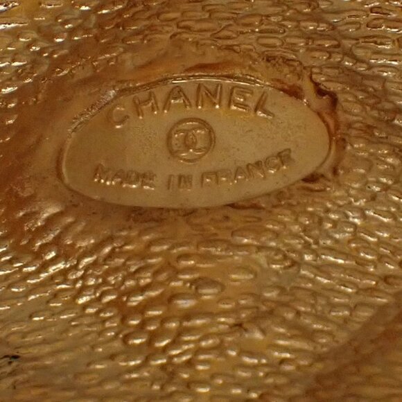 CHANEL CC Logo Matelasse Bangle Bracelet Gold GHW France Vintage 87RL336 - Picture 6 of 11